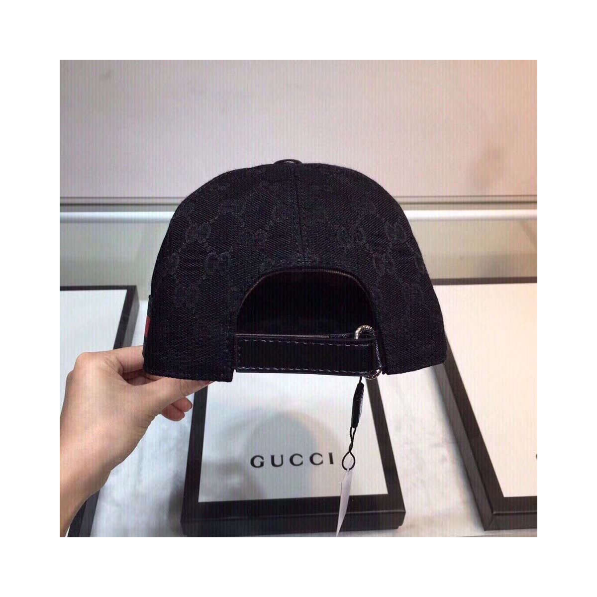 Gucci Original GG Canvas Baseball Hat With Web 200031