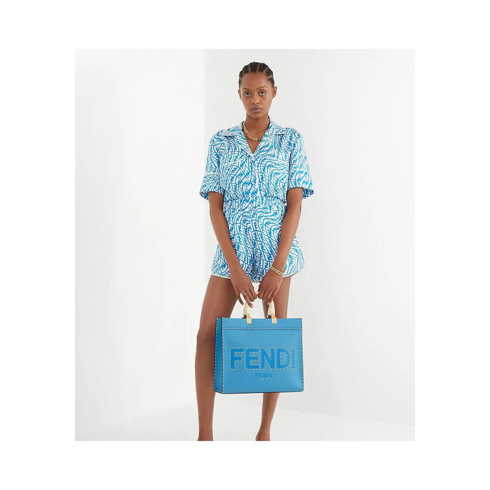 Fendi Medium Sunshine Shopper 8BH386 Blue