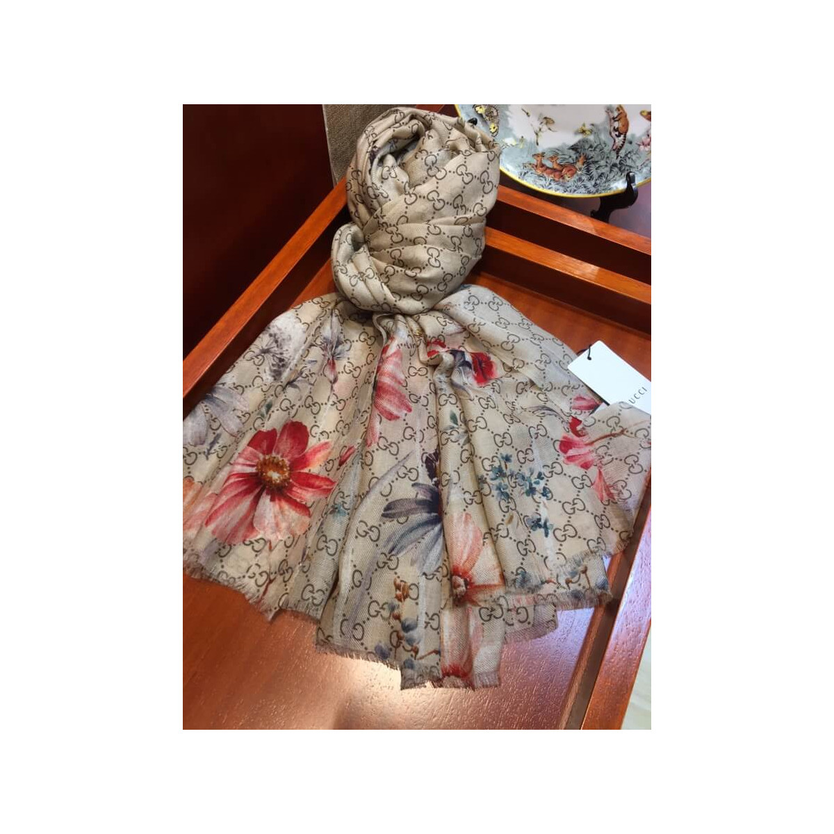 Gucci GG Blooms Print Scarf 499225