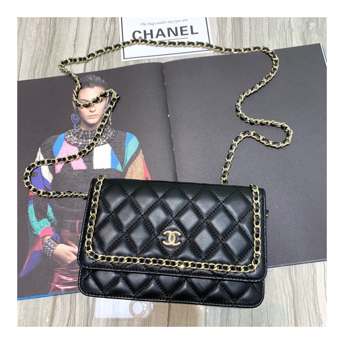 Chanel Lambskin Chain Bag 86058