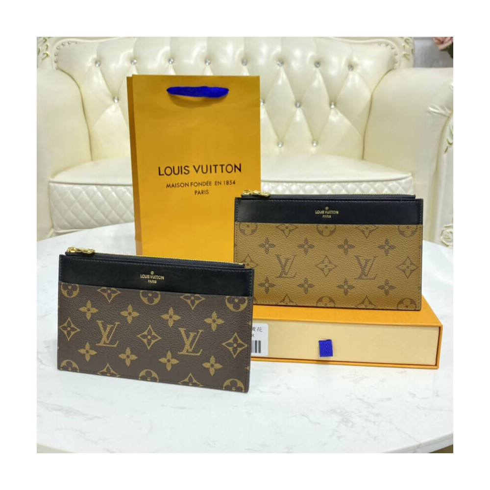 Louis Vuitton Monogram Reverse Slim Purse M80390