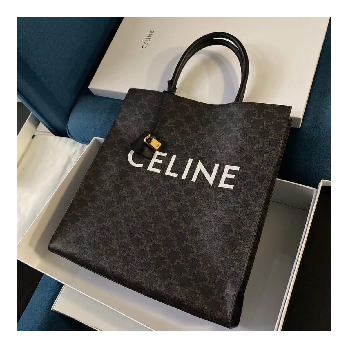 Celine Vertical Cabas Celine In Triomphe Canvas 190972