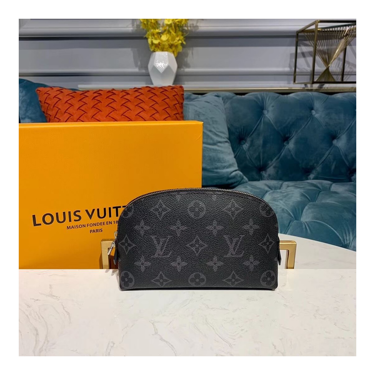 Louis Vuitton Monogram Eclipse Cosmetic Pouch M60024