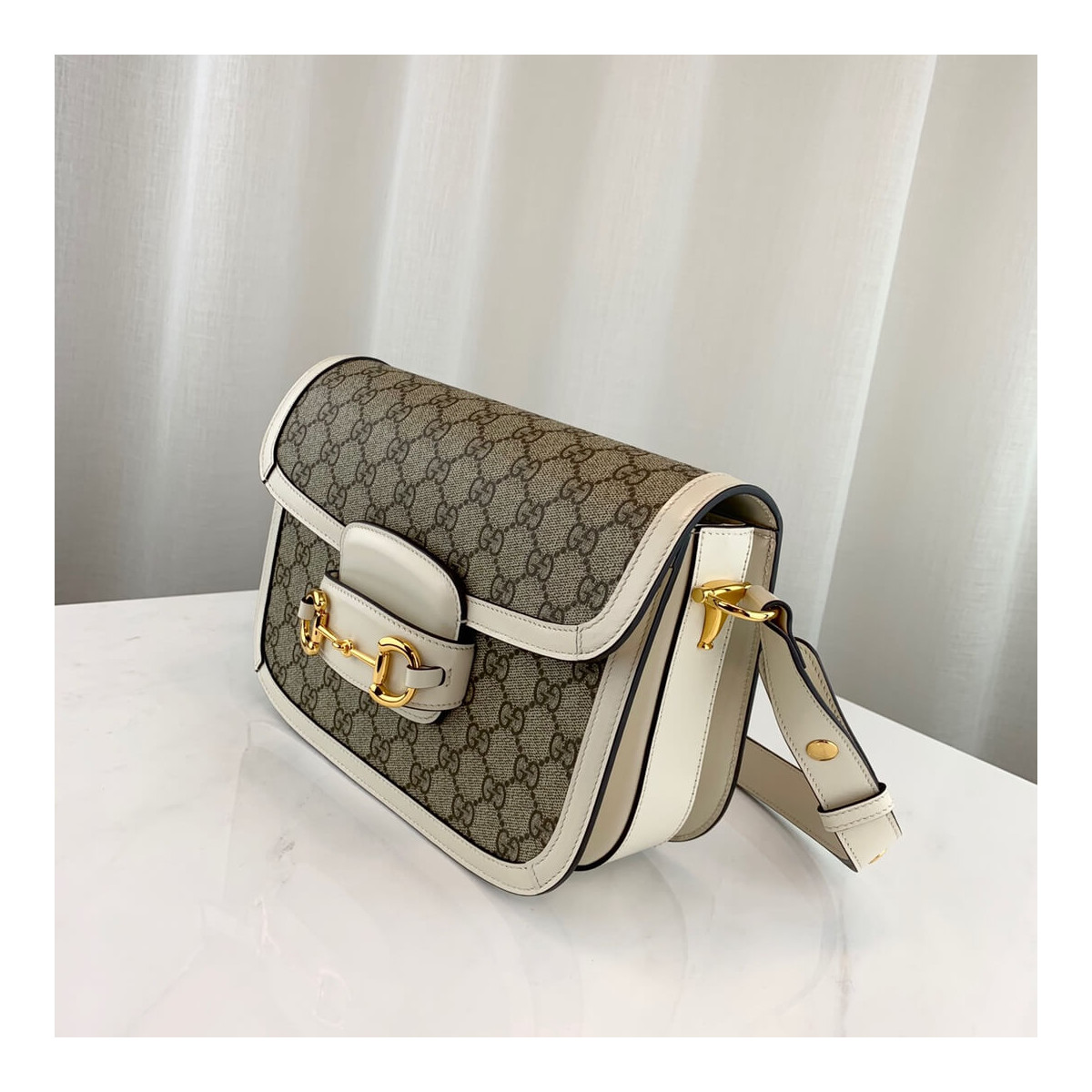 Gucci 1955 Horsebit GG Supreme Shoulder Bag 602204