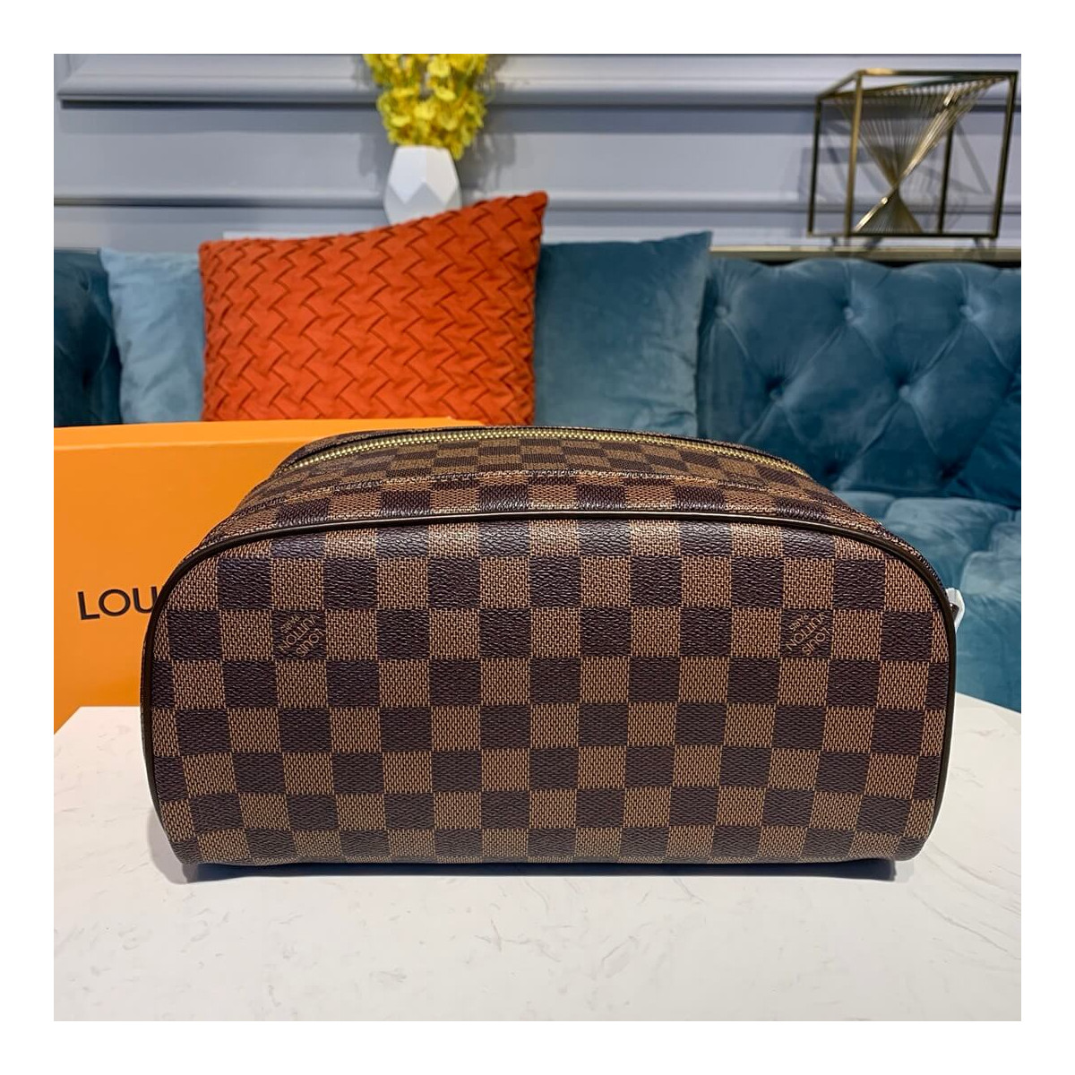 Louis Vuitton Damier Ebene King Size Toiletry Bag N47527