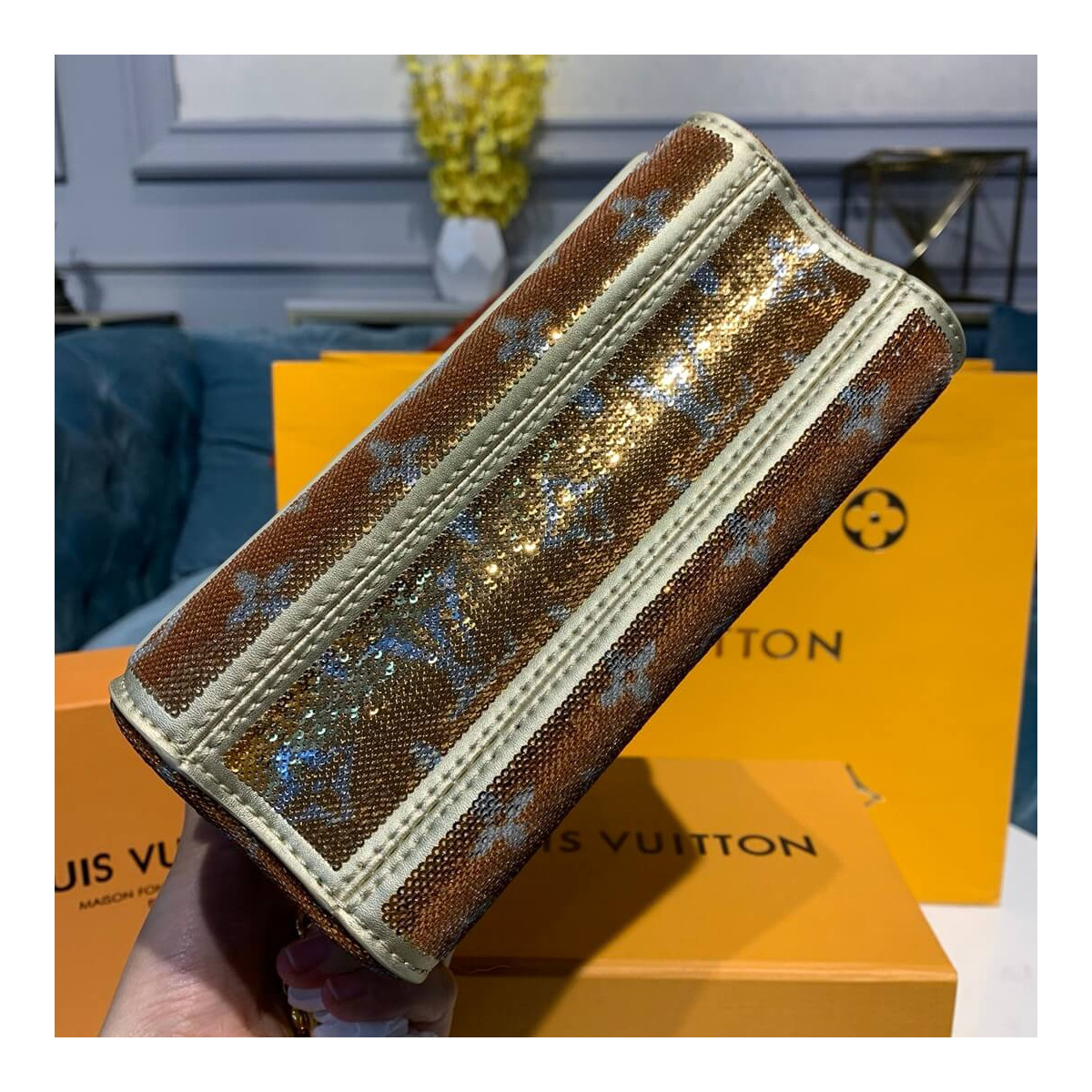 Louis Vuitton Twist PM with Gold Sequins M55842