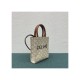 Celine Mini Vertical Cabas In Triomphe Canvas 194372 White