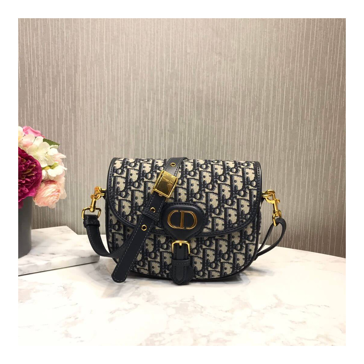 Christian Dior Medium Dior Bobby Bag in Oblique Jacquard M9319