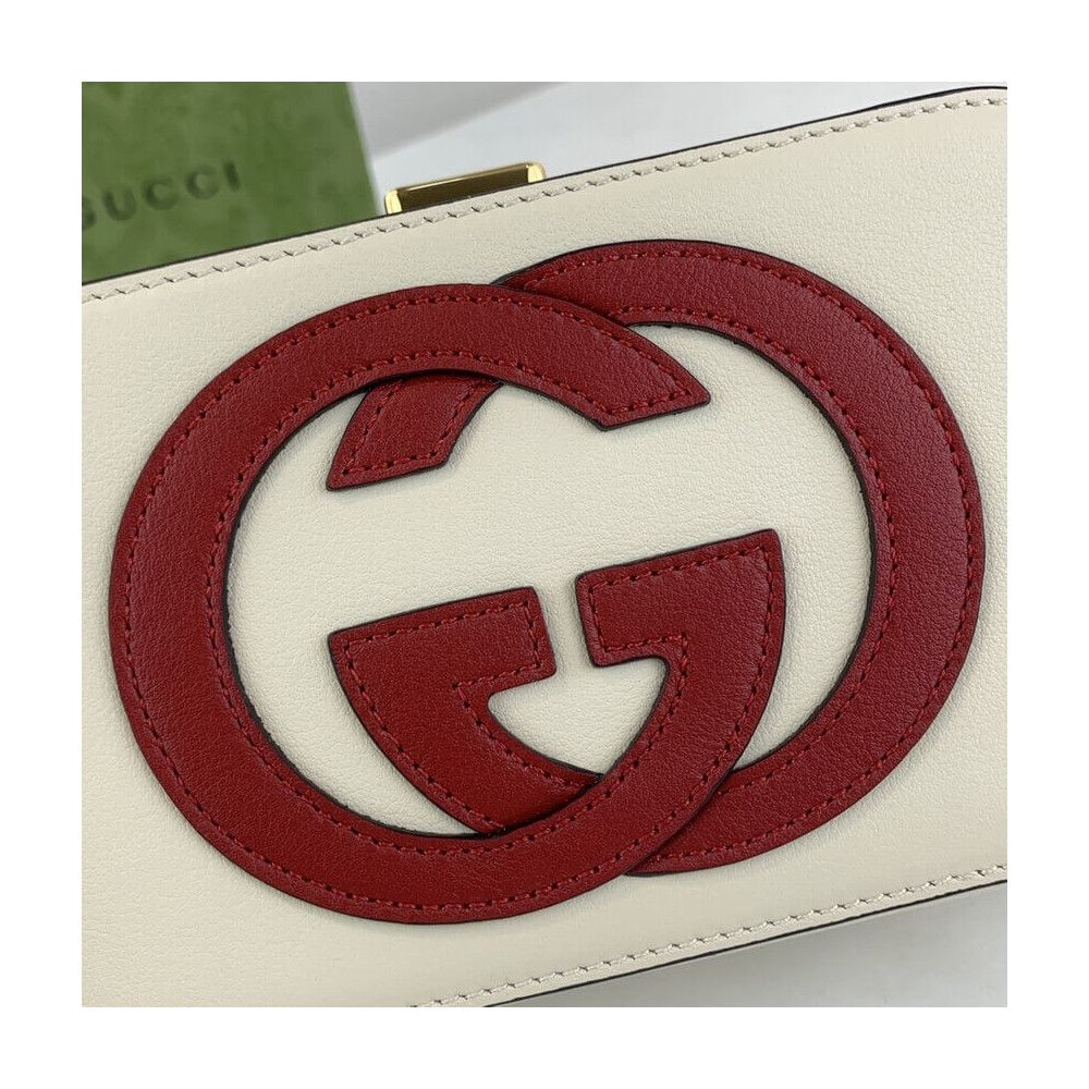 Gucci Interlocking G Mini Bag in White Leather 658230