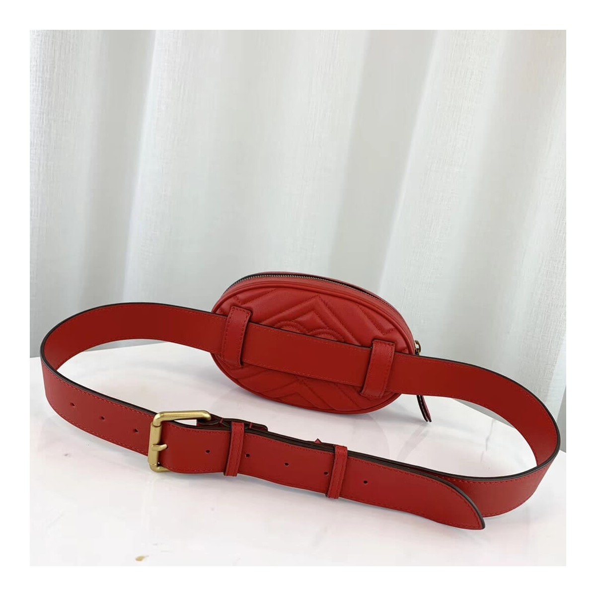 Gucci GG Marmont Matelasse Leather Belt Bag 476434