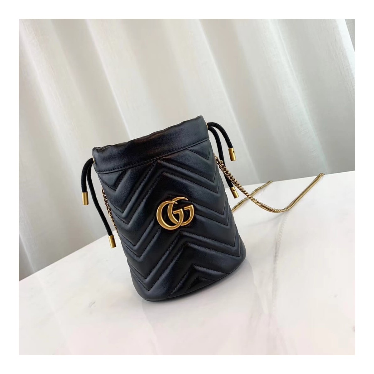 Gucci GG Marmont Matelassé Mini Bucket Bag 575163