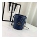 Gucci GG Marmont Mini Bucket Bag 573817 Blue