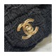 Chanel 20cm Classic Flap Bag in Black Tweed 1116