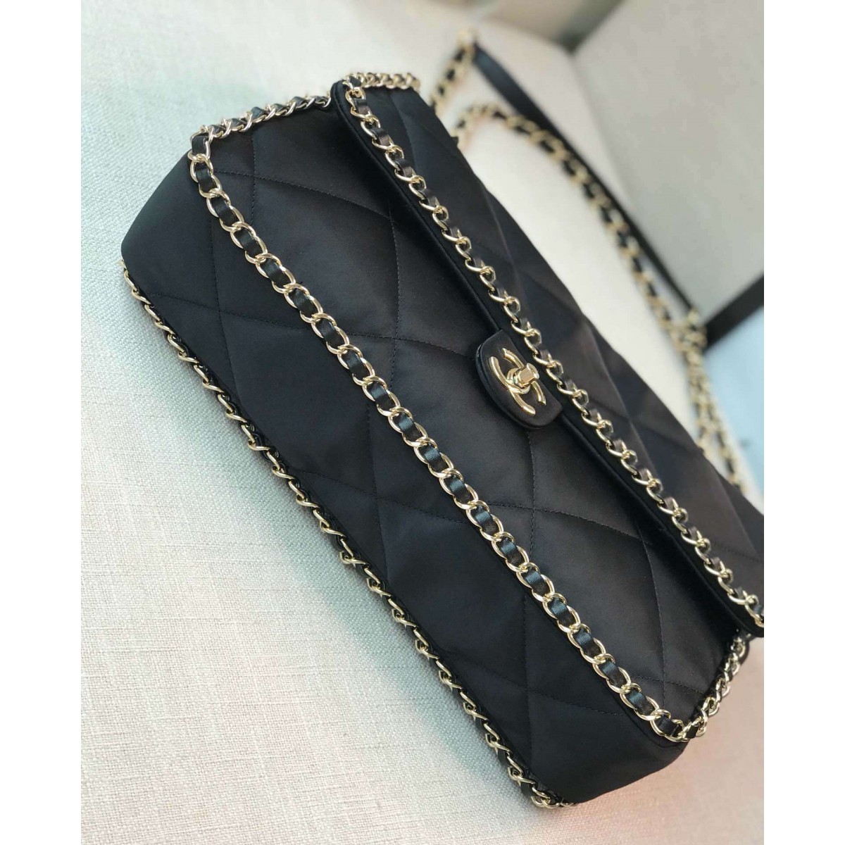 Chanel Satin Flap Bag AS1030