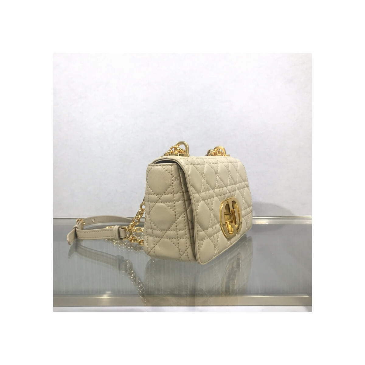 Dior Small Caro Bag Supple Cannage Calfskin M9241