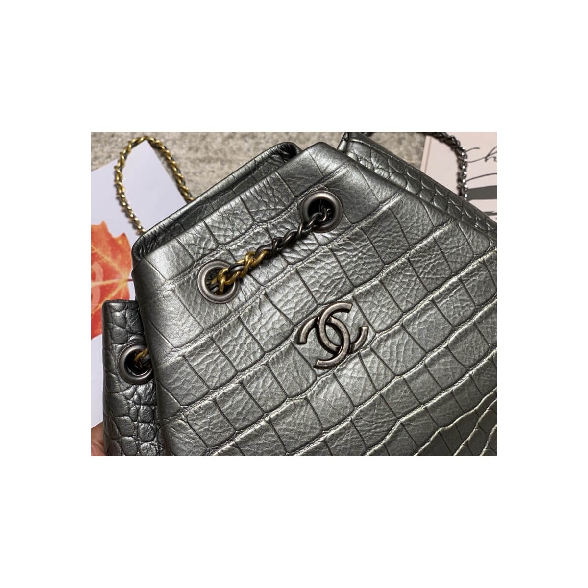 Chanel Crocodile Leather Backpack A94485