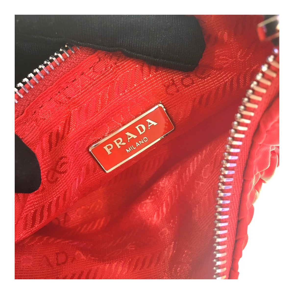 Prada Re-Edition 2005 Nylon And Saffiano Leather Hobo Bag 1NE204