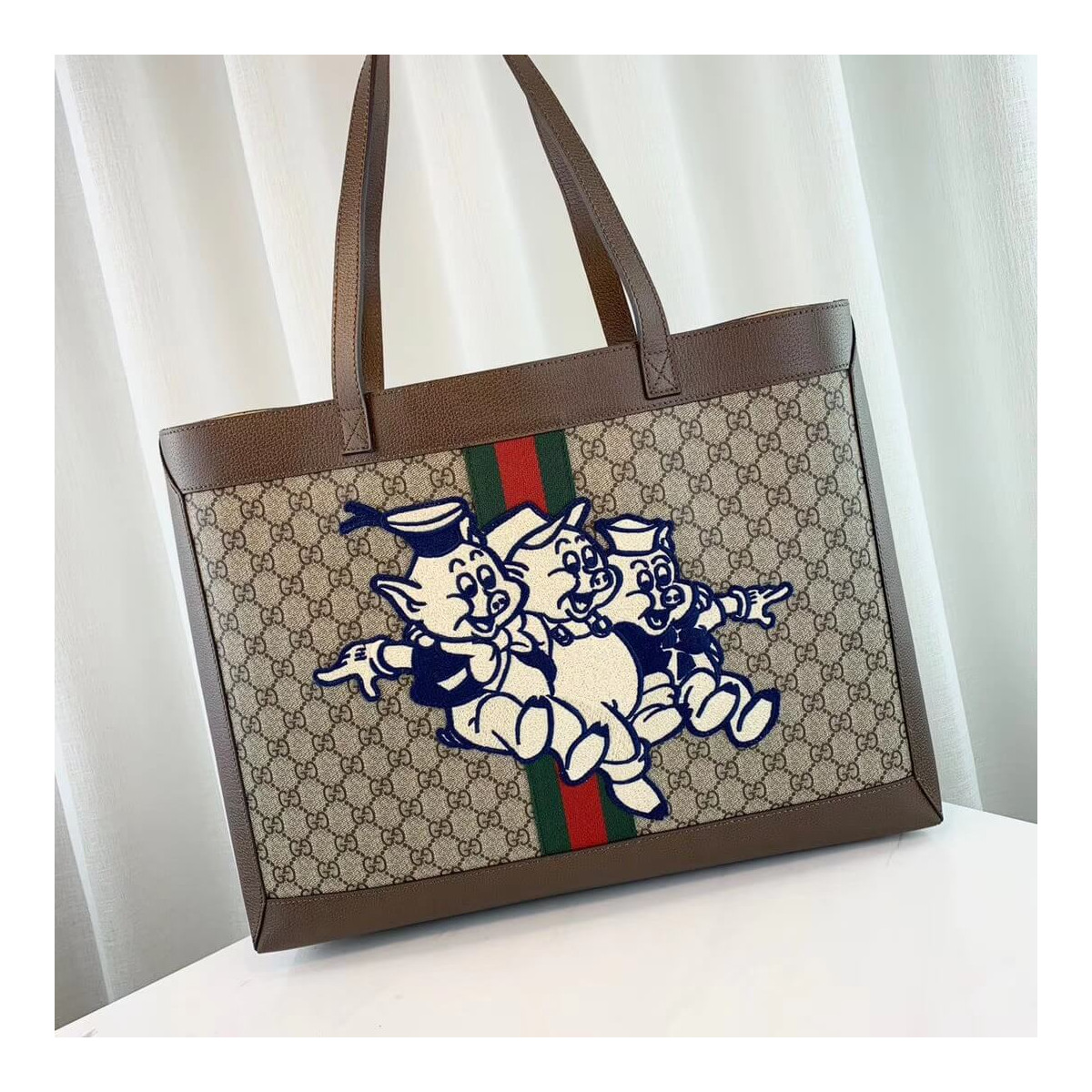 Gucci Ophidia GG Tote with Three Little Pigs 547947