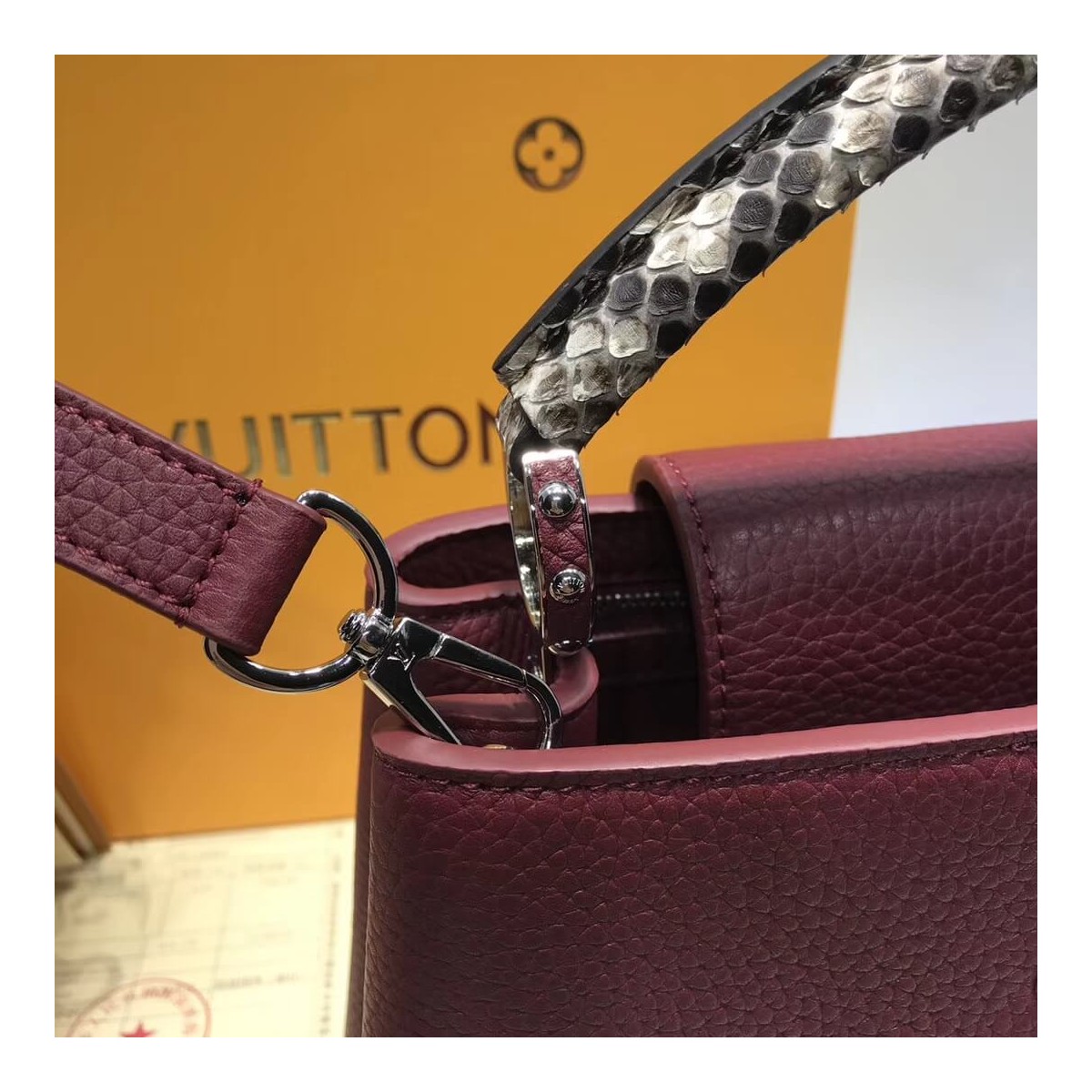 Louis Vuitton Taurillon Leather And Python Capucines BB N92039