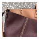 Valentino Garavani Medium Double Rockstud Reversible Tote Bag 0067J Apricot/Burgundy