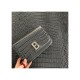 Balenciaga B Croc-Embossed Wallet On Chain