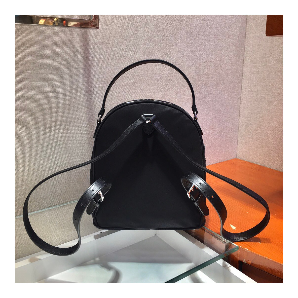 Prada Nylon And Saffiano Leather Backpack 1BZ3811