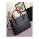 Prada Two-Tone Saffiano Leather Double Bag 1BG775 Black/Red