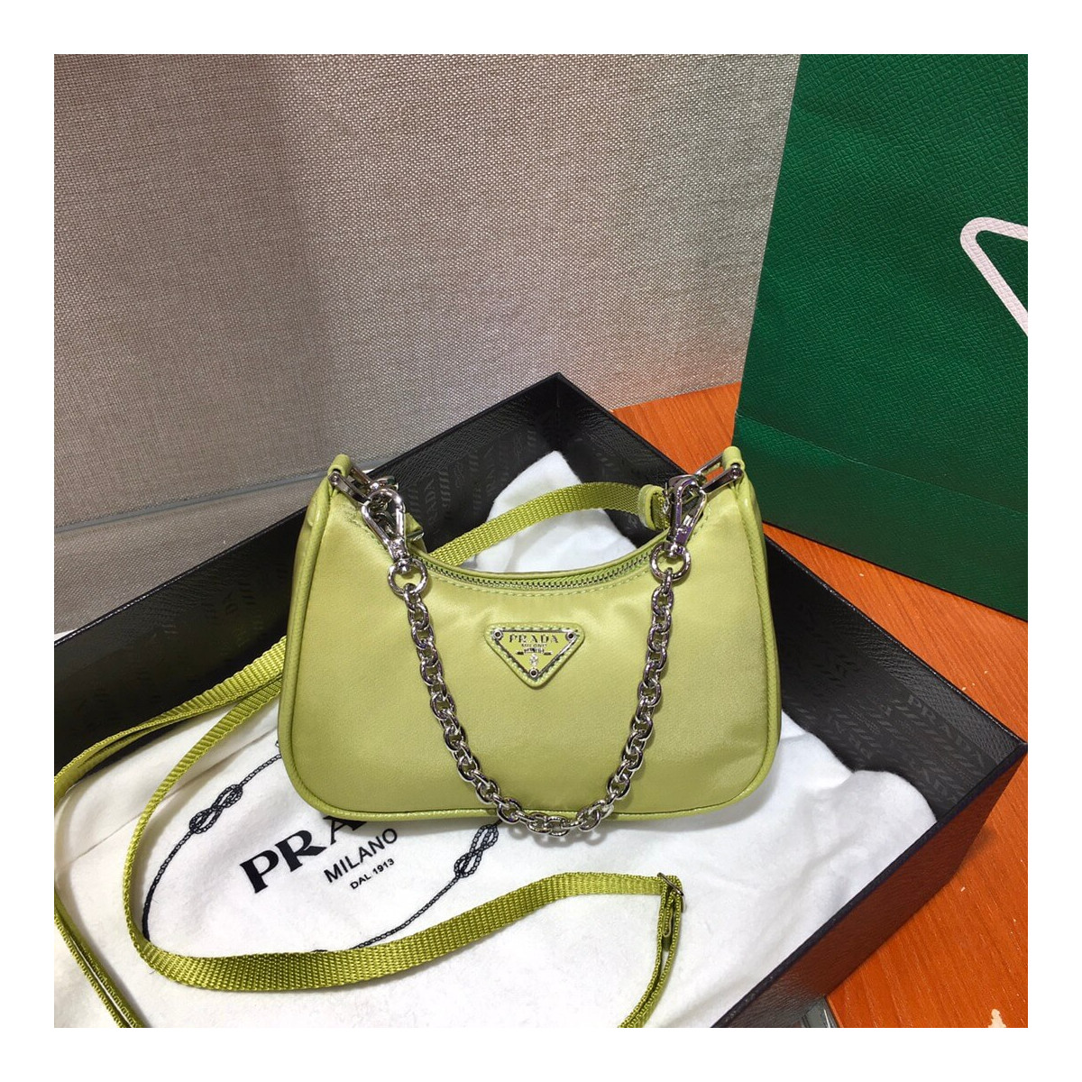 Prada Mini Nylon Hobo Bag 15cm 1BC204