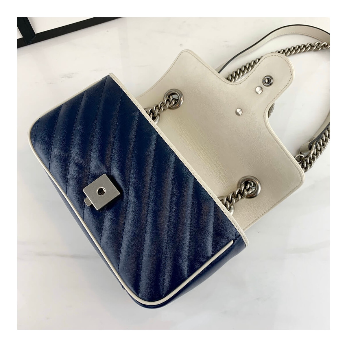 Gucci GG Marmont Matelassé Mini Bag 446744 Blue