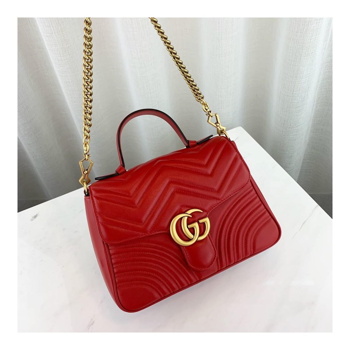 Gucci GG Marmont Matelasse Top Handle Bag 498110