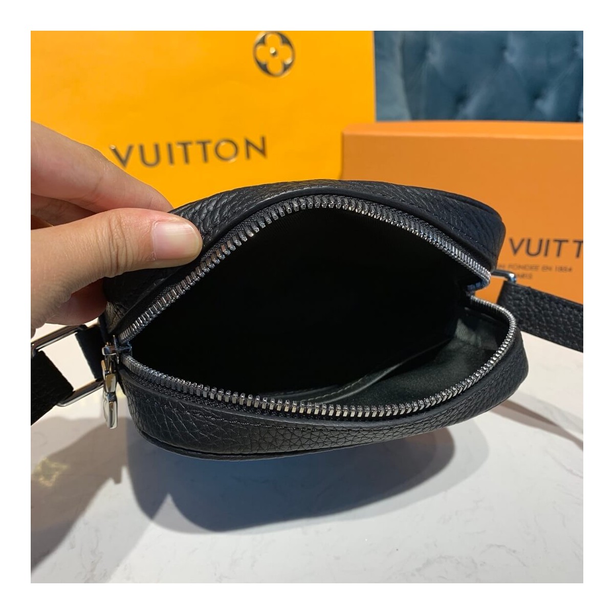 Louis Vuitton Taurillon Leather Danube Slim PM M55168