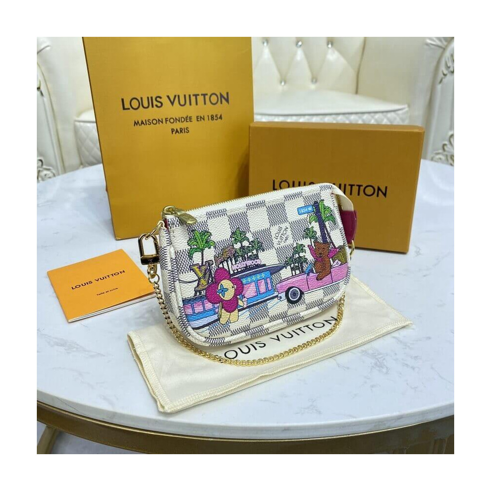 Louis Vuitton Damier Azur Mini Pochette Accessoires N60487