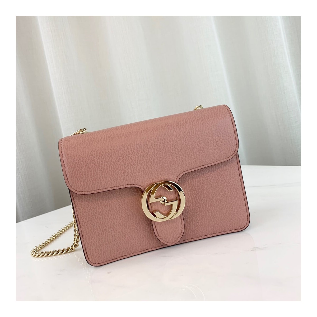 Gucci Interlocking Chain Leather Cross Body Bag 510304