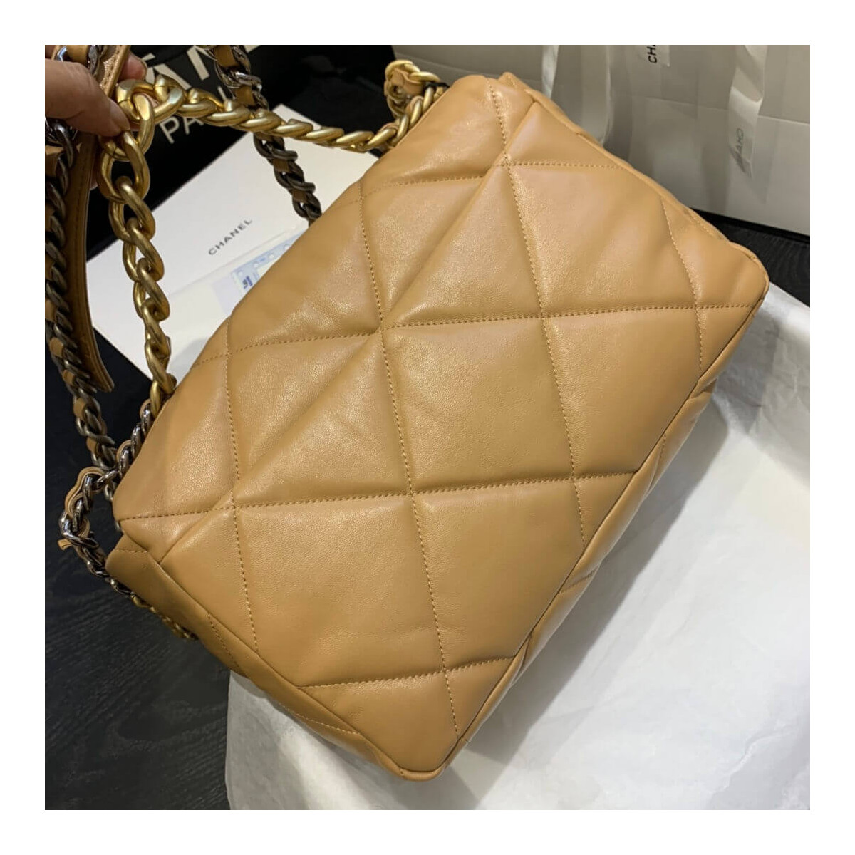 Chanel 19 Large Lambskin Flap Bag AS1161