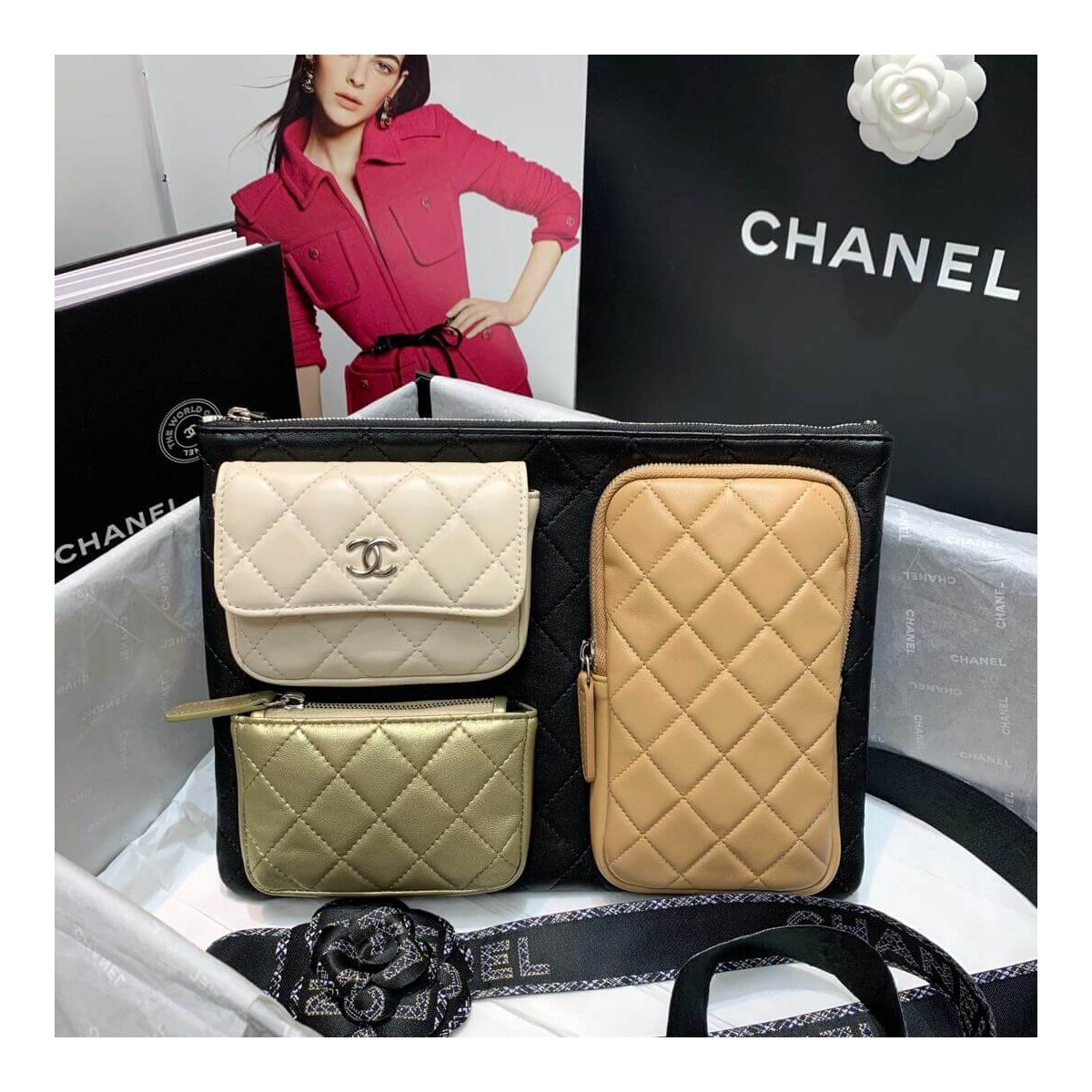 Chanel Lambskin Cases with Accessories AP1054 Multi-Color