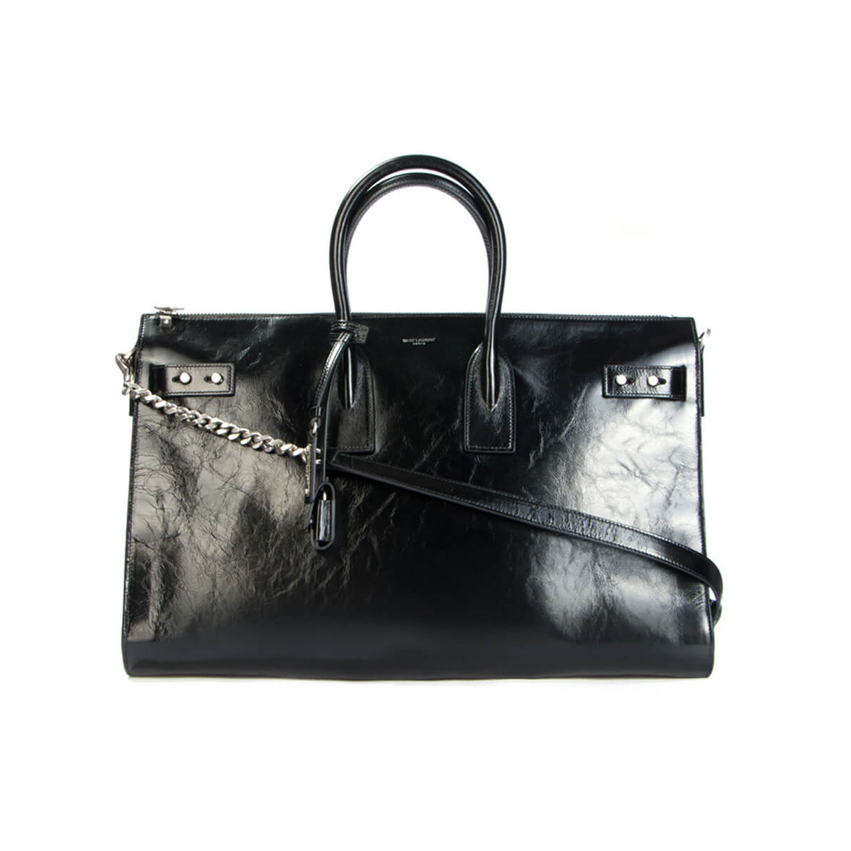 Saint Laurent Sac De Jour Souple 36 Duffle Bag In Moroder Leather 491714