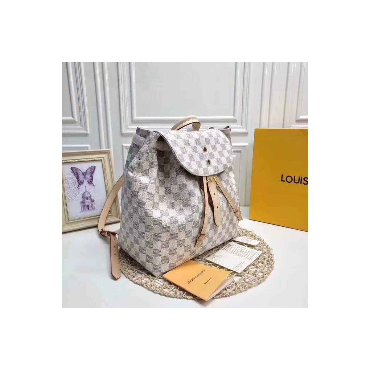 Louis Vuitton Damier Azur Canvas Sperone Backpack N41578