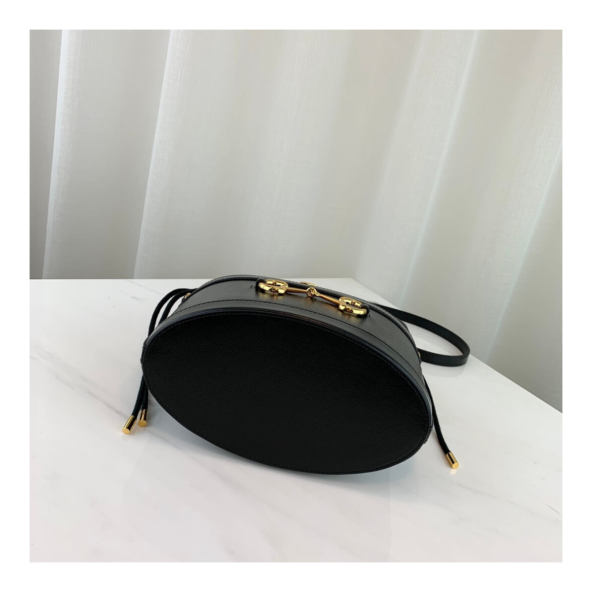 Gucci 1955 Horsebit Bucket Bag 602118 Black