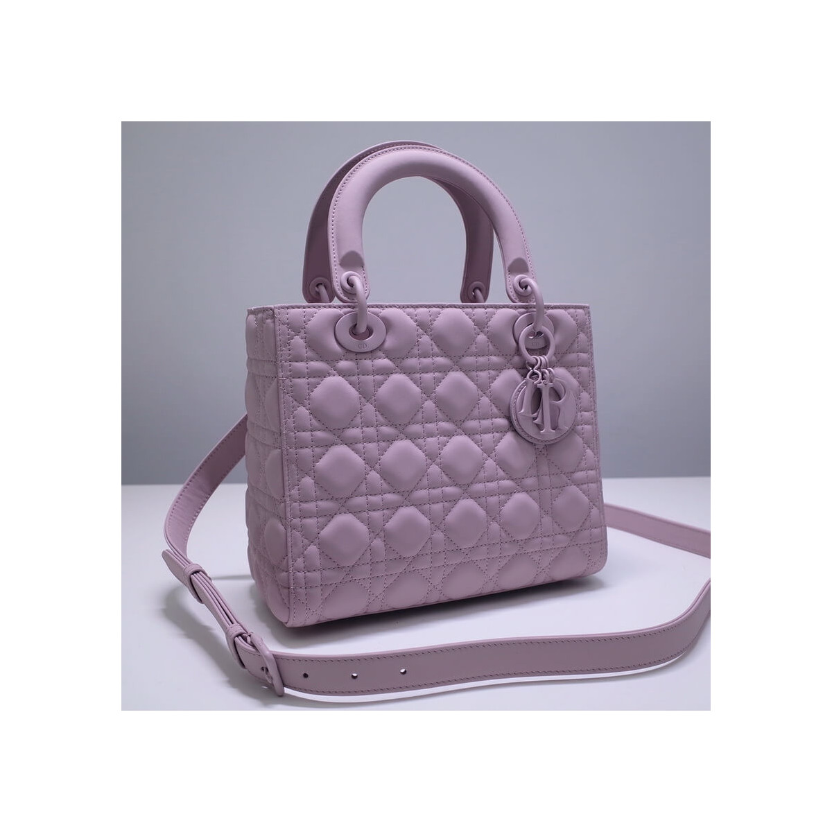 Dior Medium Lady Dior Bag in Ultramatte Cannage Calfskin M0565