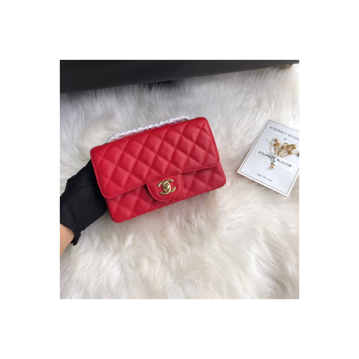 Chanel Caviar Calfskin 20cm Classic Flap Bag 1116