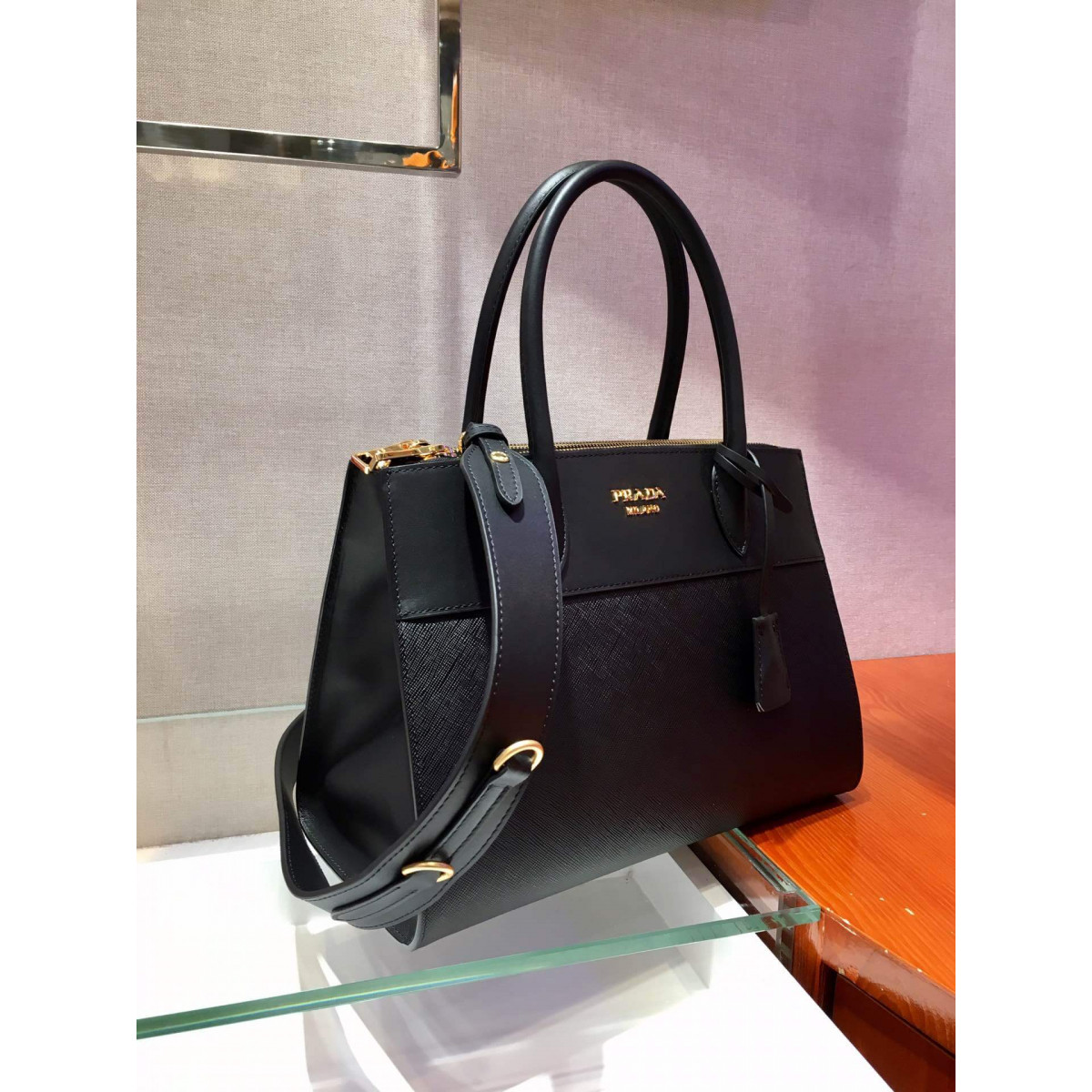 Prada Paradigme Saffiano Leather Bag 1BA102-1