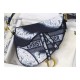 Dior Saddle Bag Blue Multicolor Tie &amp; Dior Embroidery M0446