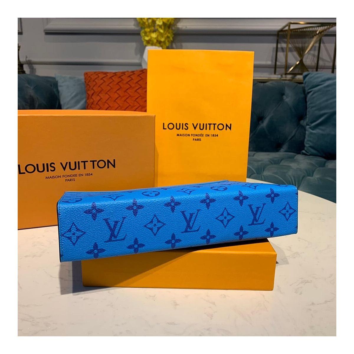 Louis Vuitton Taiga Leather Pochette Voyage MM M30575F