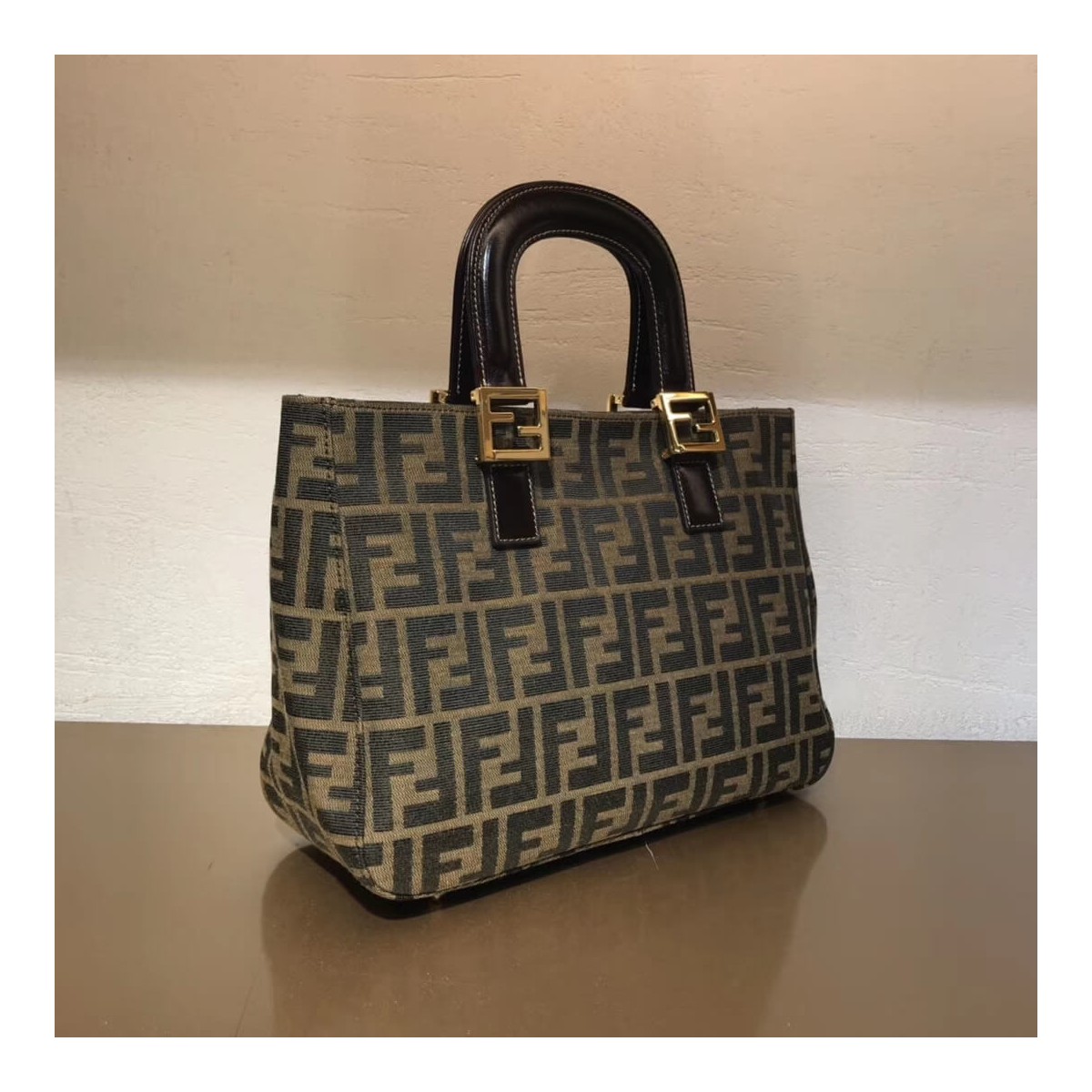 Fendi Vintage Mamma Baguette Zucca Tote F03