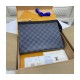 Louis Vuitton Damier Graphite Pochette Voyage MM N41696