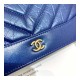 Chanel Chevron Crinkled Calfskin Gabrielle Wallet on Chain WOC Bag A86025