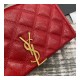 Saint Laurent Becky Chain Wallet In Quilted Lambskin 585031