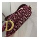 Dior Oblique Embroidered Velvet Saddle Bag M0446C