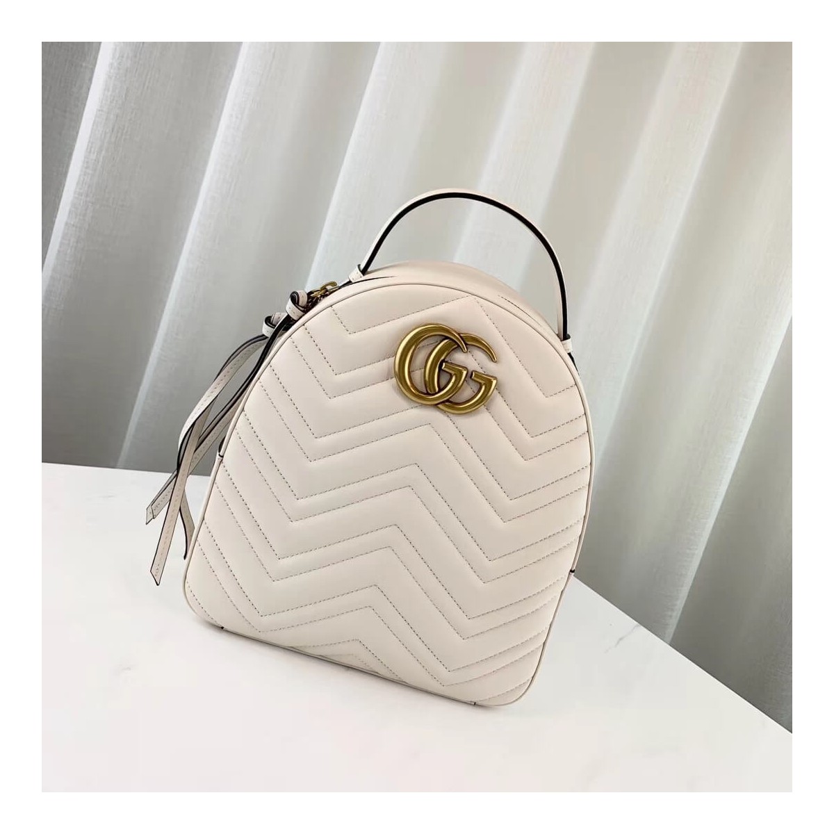 Gucci GG Marmont Quilted Leather Backpack 476671