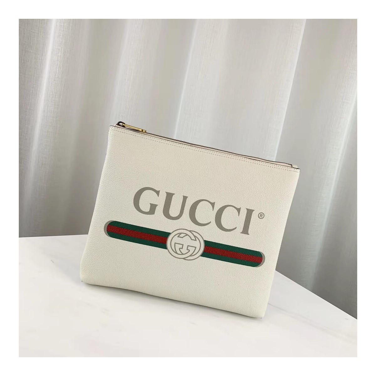 Gucci Print Leather Medium Portfolio 500981